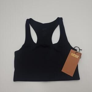 Girlfriend Collective Paloma Racerback Bra in Black Size XS